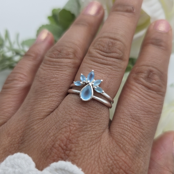 KYNDALL RING STERLING SILVER SET - Picture 2 of 14